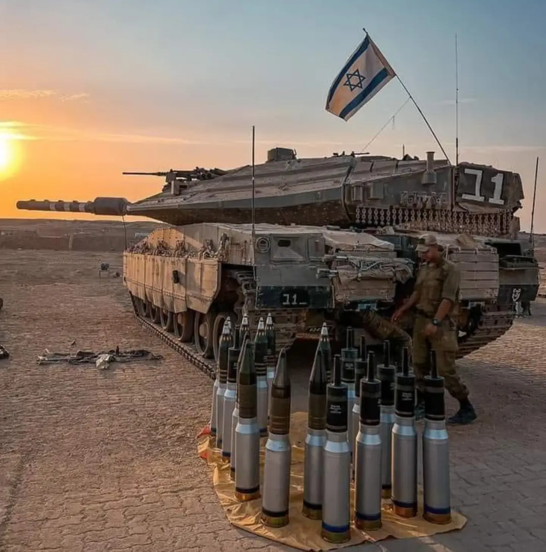 Carro armato merkava in pausa in Libano