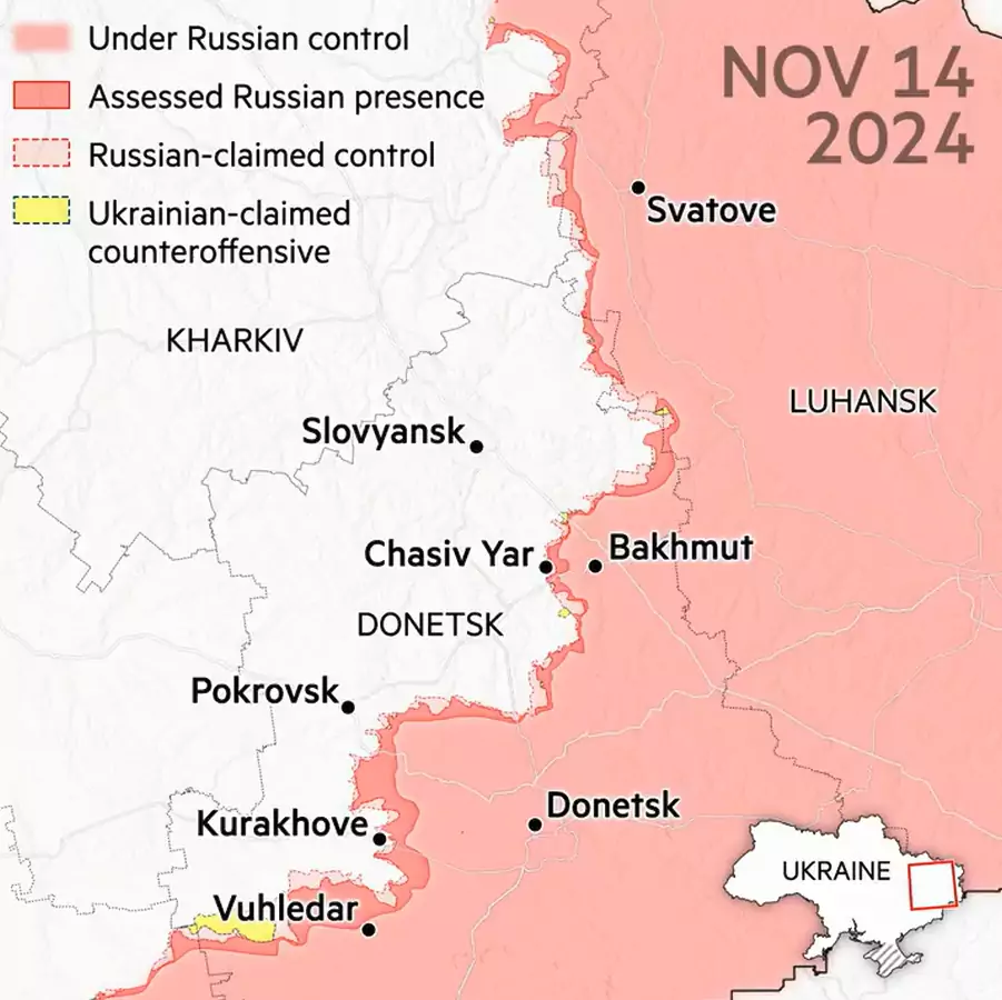 avanzata russa dall'inizio della guerra