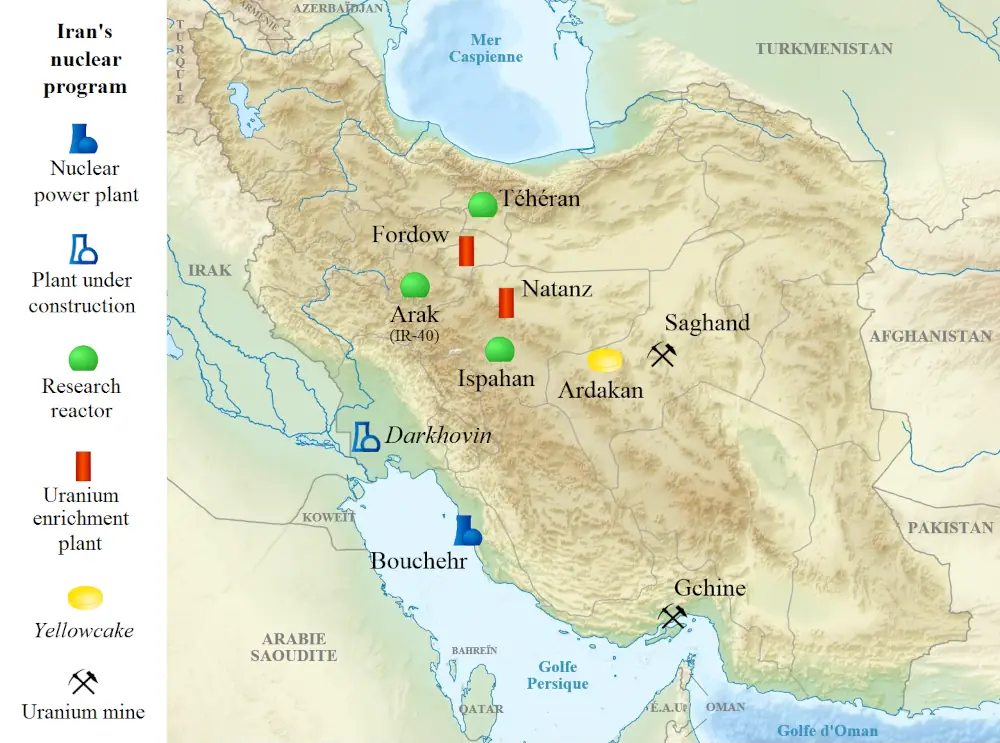 centrali atomiche del programma nucleare iraniano