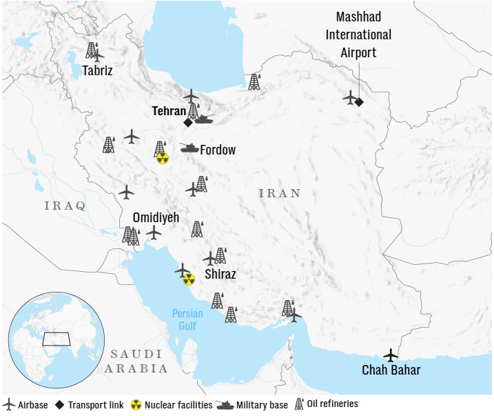 Iran in massima allerta per timore di un attacco israeliano 2 possibili obiettivi israeliani in Iran