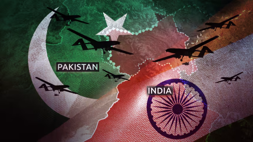 India-Pakistan escalation in una immagine