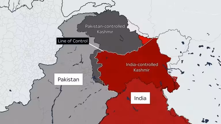 mappa divisione kashmir