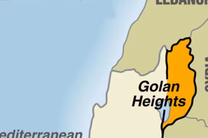 alture del Golan mappa