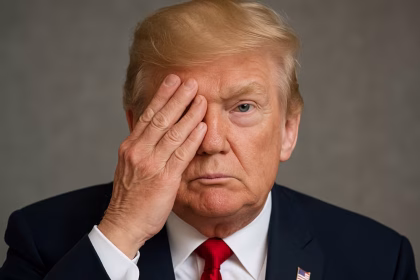 Trump con una mano sull'occhio sulla Ucraina