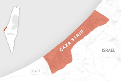 striscia di gaza mappa
