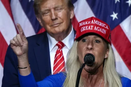 Marjorie Taylor Greene con il Presidente Trump