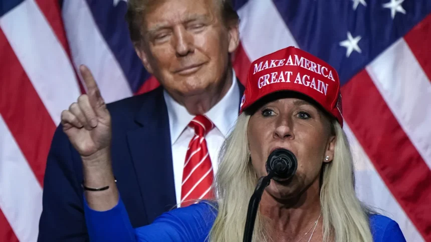 Marjorie Taylor Greene con il Presidente Trump