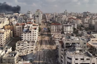 spaccato della distruzione di Gaza