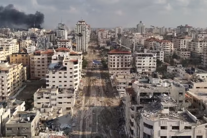 spaccato della distruzione di Gaza