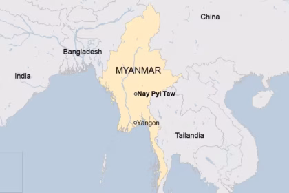 myanmar o birmania mappa