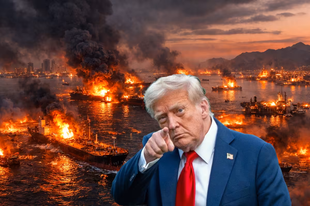 iran golfo persico in fiamme