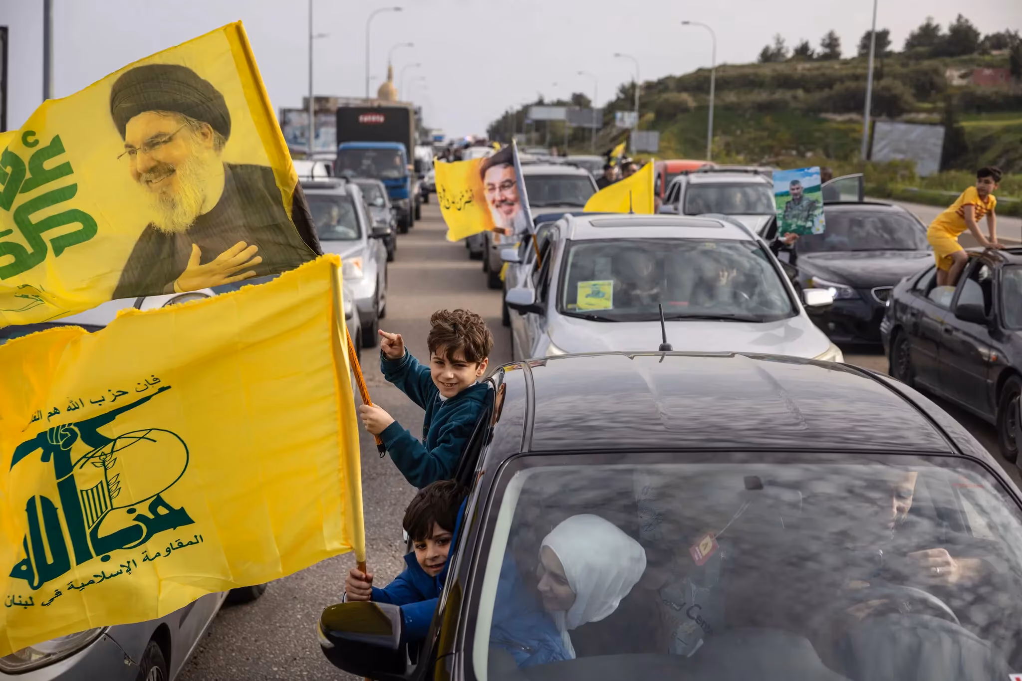 festeggiamenti per la tregua in Libano tra Israele e Hezbollah