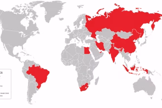 mappa paesi gruppo brics