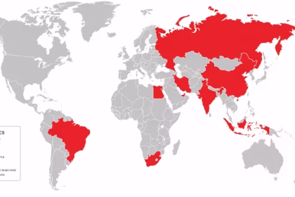 mappa paesi gruppo brics
