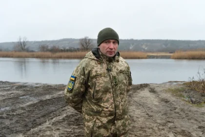 Mykhailo Drapatyi, durante un'esercitazione nella regione di Luhansk. 14 dicembre 2021