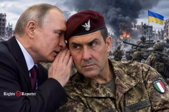 putin sussurra a vannacci e da indicazioni